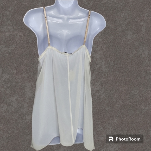 Linea Donatella Babydoll Juliet Lace-trim Chiffon Chemise Medium - Picture 4 of 6